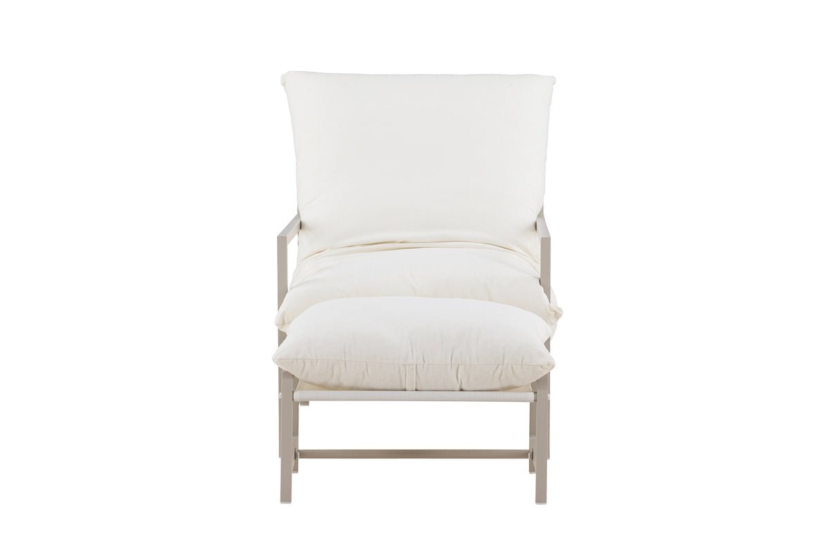 Garten- Loungesessel Lissi - Aus wahlweise schwarzem oder beigem Stahl