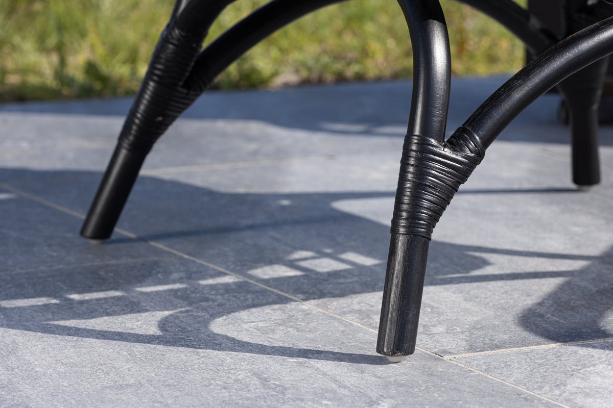 Garten- Loungesessel Porto - Aus Rattan in der Farbe Schwarz