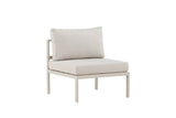 Garten Loungesessel Rika - Outdoor-Sessel mit Aluminium Gestell und zwei Kissen