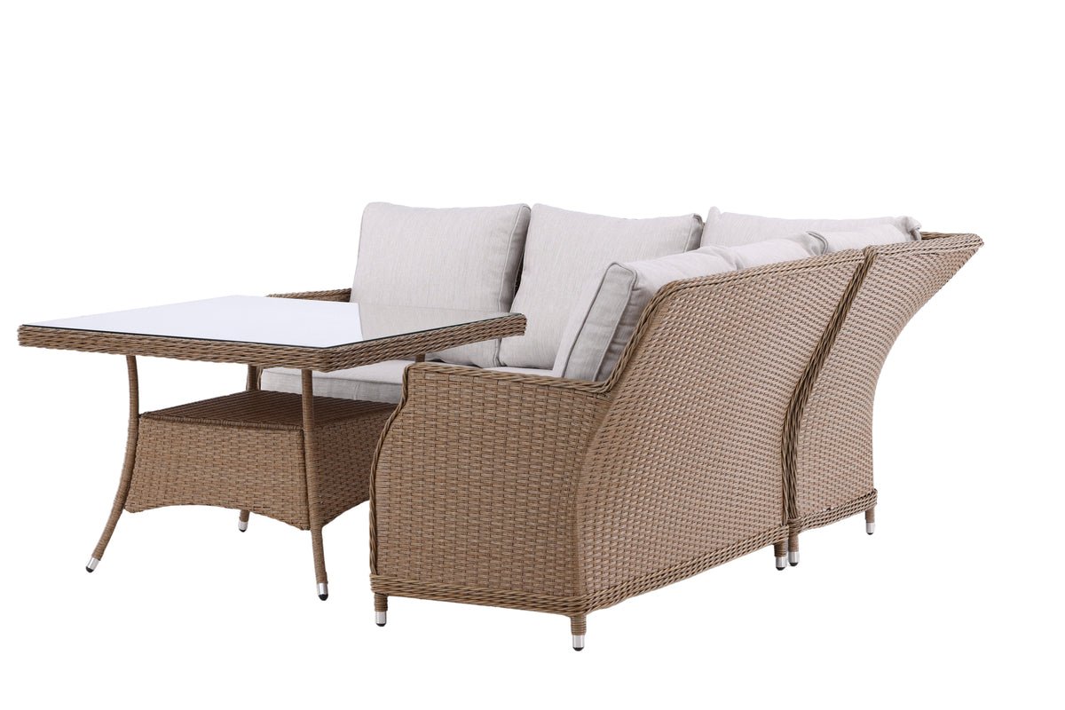 Garten Loungeset Davido – aus Polyrattan mit Ablagetisch
