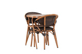 Garten Loungeset Elyon – 3-teiliges Set mit 2 Stühlen & Tisch in Braun