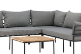 Garten Loungeset Felicita – Ecksofa mit 4 Sitzplätzen und Couchtisch