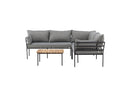 Garten Loungeset Felicita – Ecksofa mit 4 Sitzplätzen und Couchtisch