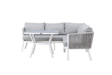 Garten Loungeset Lindsay - Wahlweise in Schwarz/Grau oder Weiß/Grau