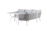 Garten Loungeset Lindsay - Wahlweise in Schwarz/Grau oder Weiß/Grau