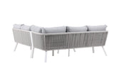 Garten Loungeset Lindsay - Wahlweise in Schwarz/Grau oder Weiß/Grau