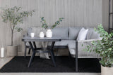 Garten Loungeset Lindsay - Wahlweise in Schwarz/Grau oder Weiß/Grau