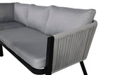 Garten Loungeset Lindsay - Wahlweise in Schwarz/Grau oder Weiß/Grau
