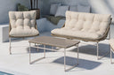 Garten Loungeset Marvella – 4-teiliges Outdoor-Sofa-Set in Beige mit Polstern
