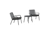 Garten Loungeset Ravo – 3-teiliges Set mit Stühlen & Tisch