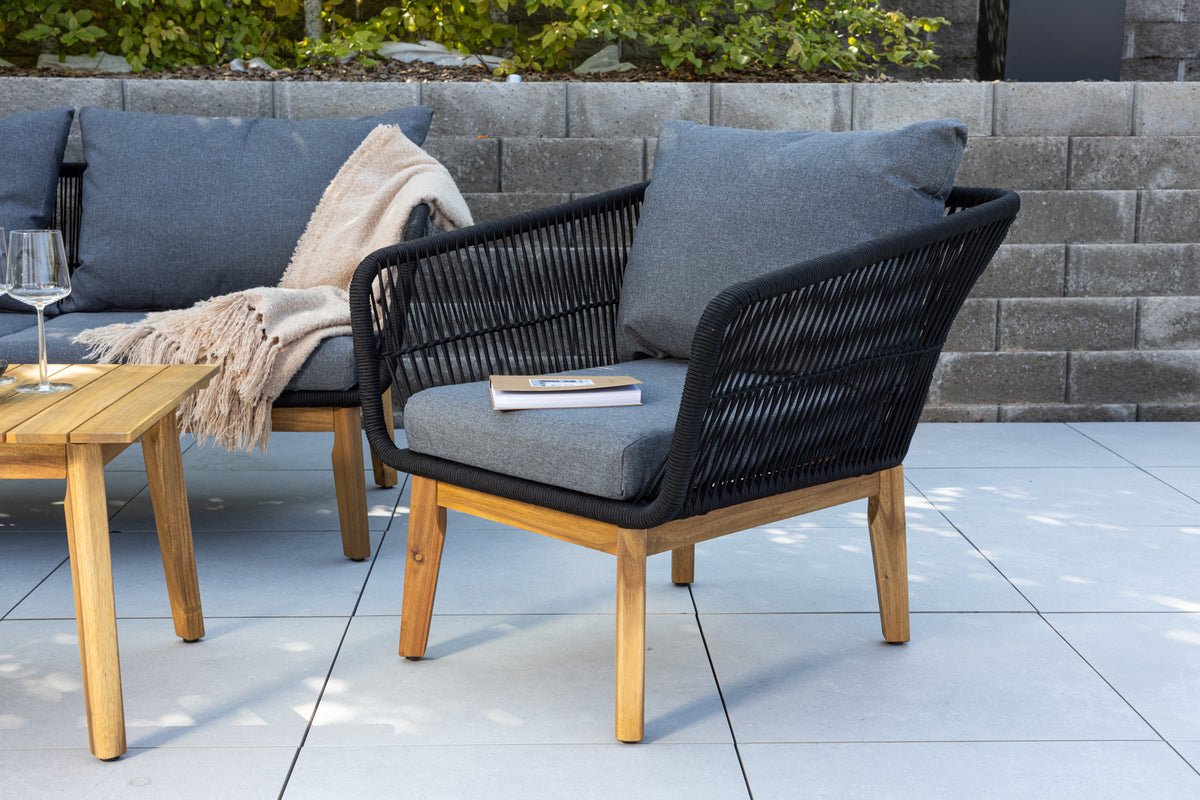 Garten Loungeset Rawai – wetterbeständig, in zwei Farben aus Holz