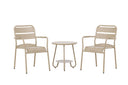 Garten Loungeset Rivana – 3-teiliges Set mit 2 Stühlen & Tisch in Beige