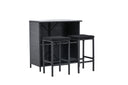 Garten Loungeset Talio – 3-teiliges Set aus synth. Rattan in Schwarz