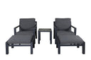 Garten Loungeset Tavira – 5-teiliges Outdoor-Sessel-Set in Schwarz