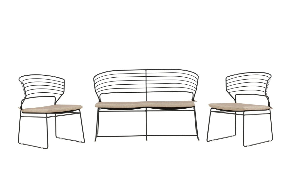 Garten-Sitzgruppe Blueberry - inklusive grauen Kissen