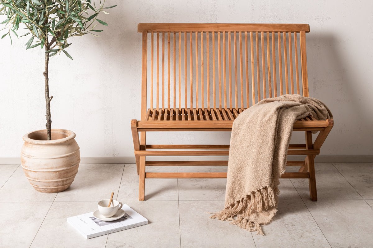 Gartenbank Doka - Praktisch klappbar aus Teakholz