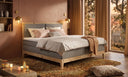 Designer Boxspringbett/Holzbett Ida aus massiver Eiche