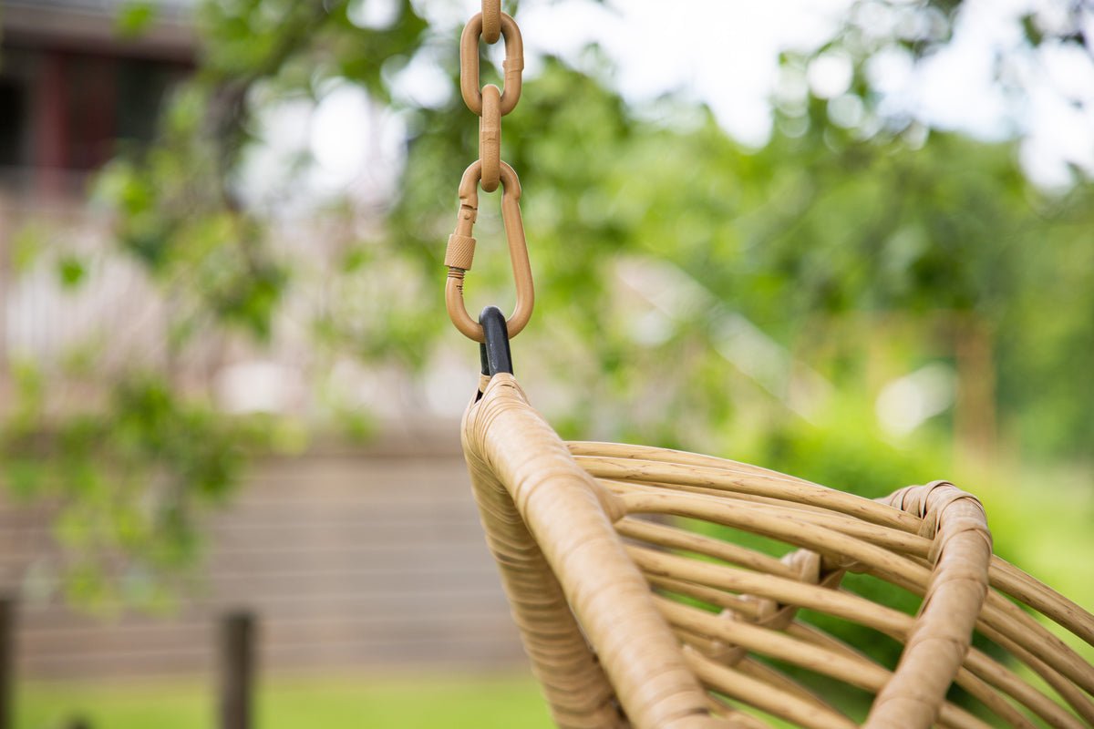 Hängesessel Kaelis - aus Rattan in Beige