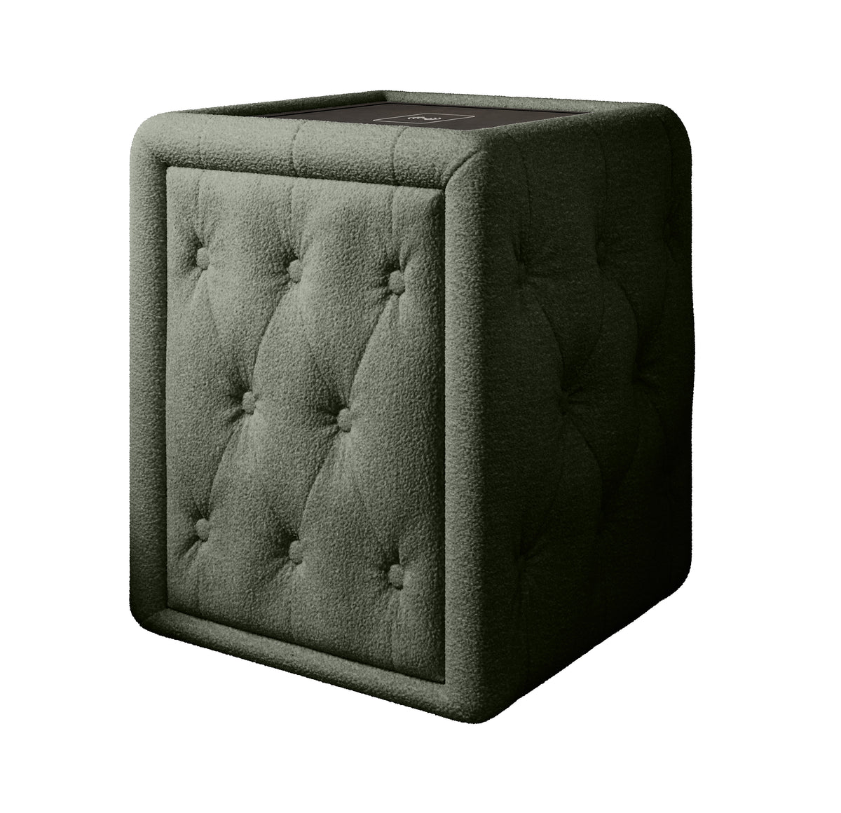 Josy Nachttisch Boucle Gruen white-background