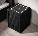 Josy Nachttisch Samt Schwarz top