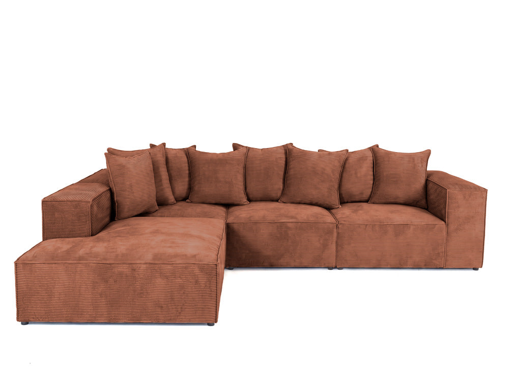 Designer Sofa Largo mit langer Ottomane in Cord
