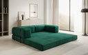 Lazy Spar-Set: 3-Sitzer + Hocker in Samt