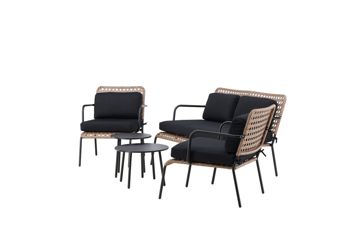 Loungeset Marocco - Rückenlehnen und Sitzflächen aus Naturrattan