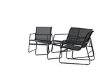 Loungeset Novara – 4-teiliges Outdoor-Set aus Stahl mit Glastisch in 2 Farben