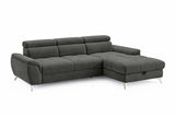 Designer Ecksofa Luno in Strukturstoff Anthrazit