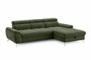 Designer Ecksofa Luno in Strukturstoff Grün