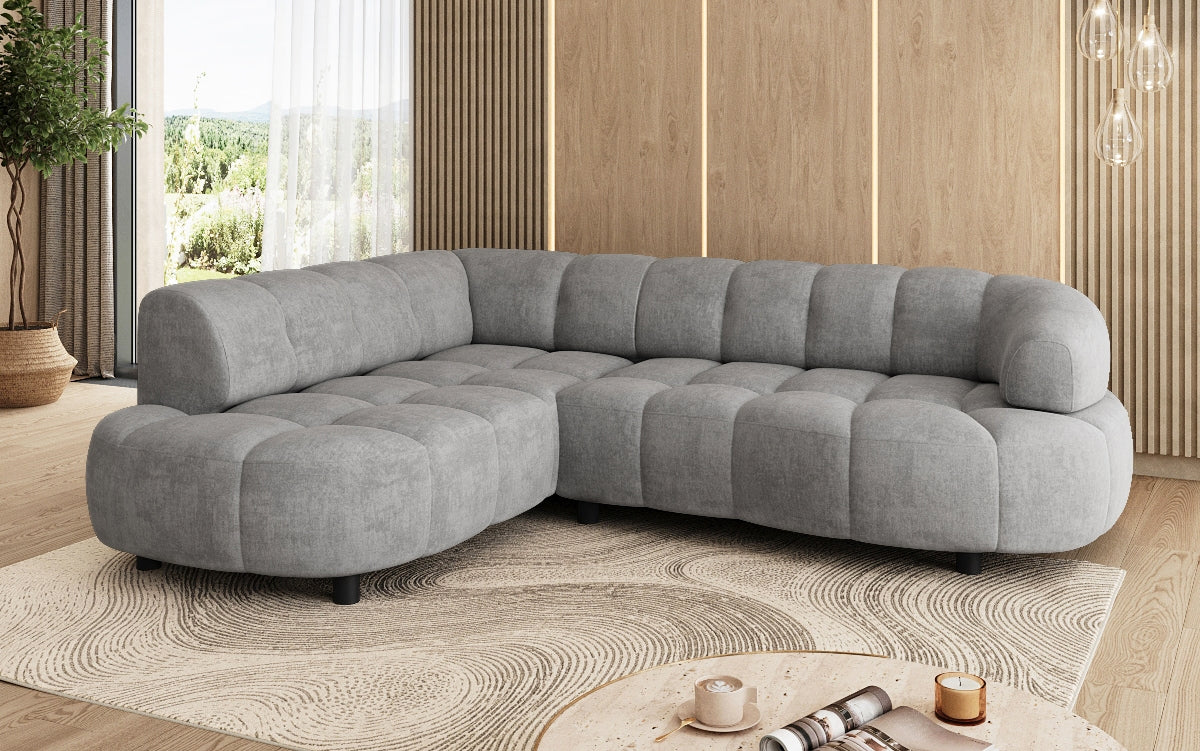 Designer Sofa Olivia Mini in Samt mit elektrischer Sitzerweiterung