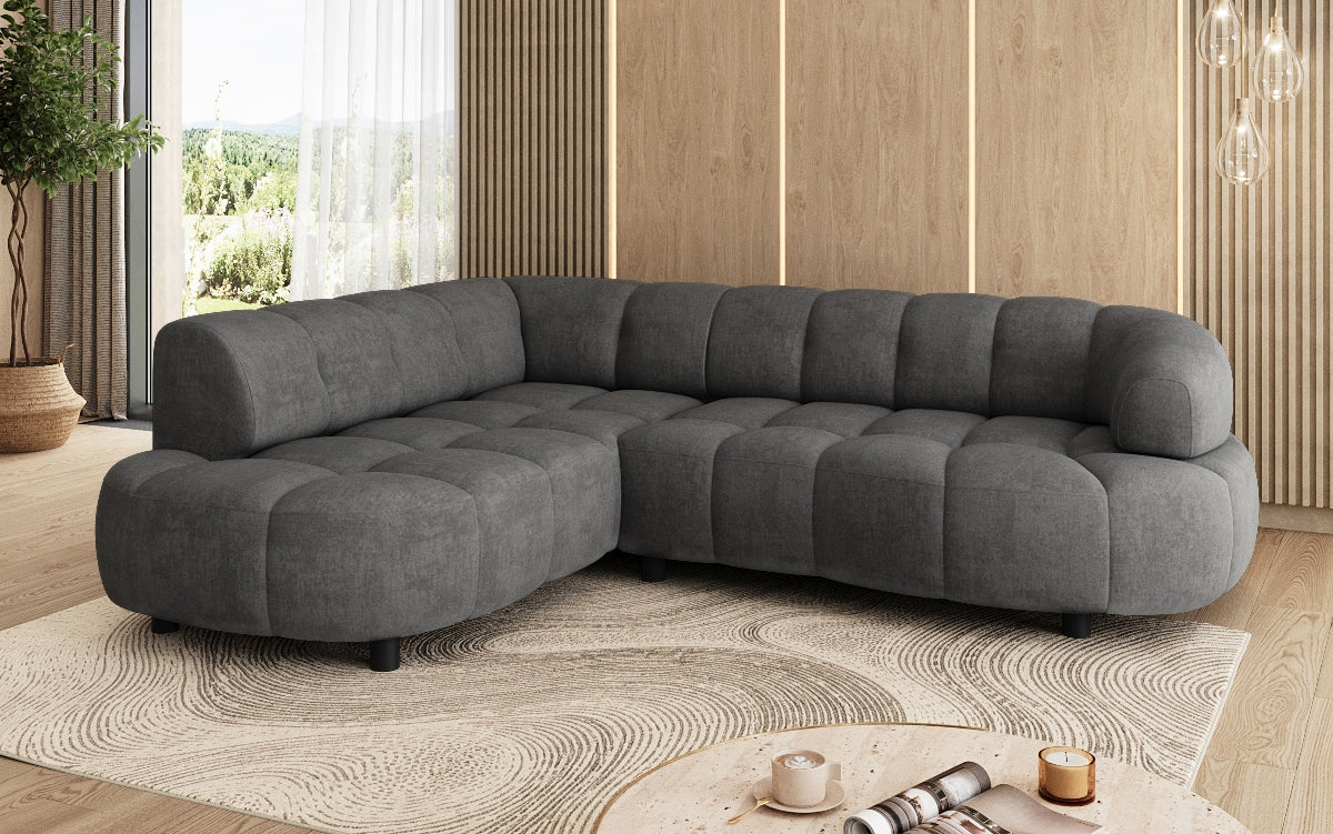 Designer Sofa Olivia Mini in Samt mit elektrischer Sitzerweiterung