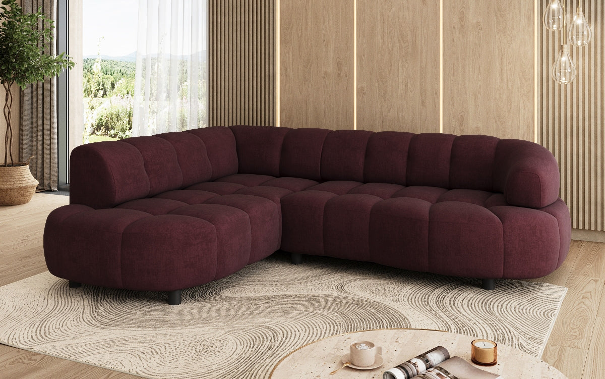 Designer Sofa Olivia Mini in Samt mit elektrischer Sitzerweiterung