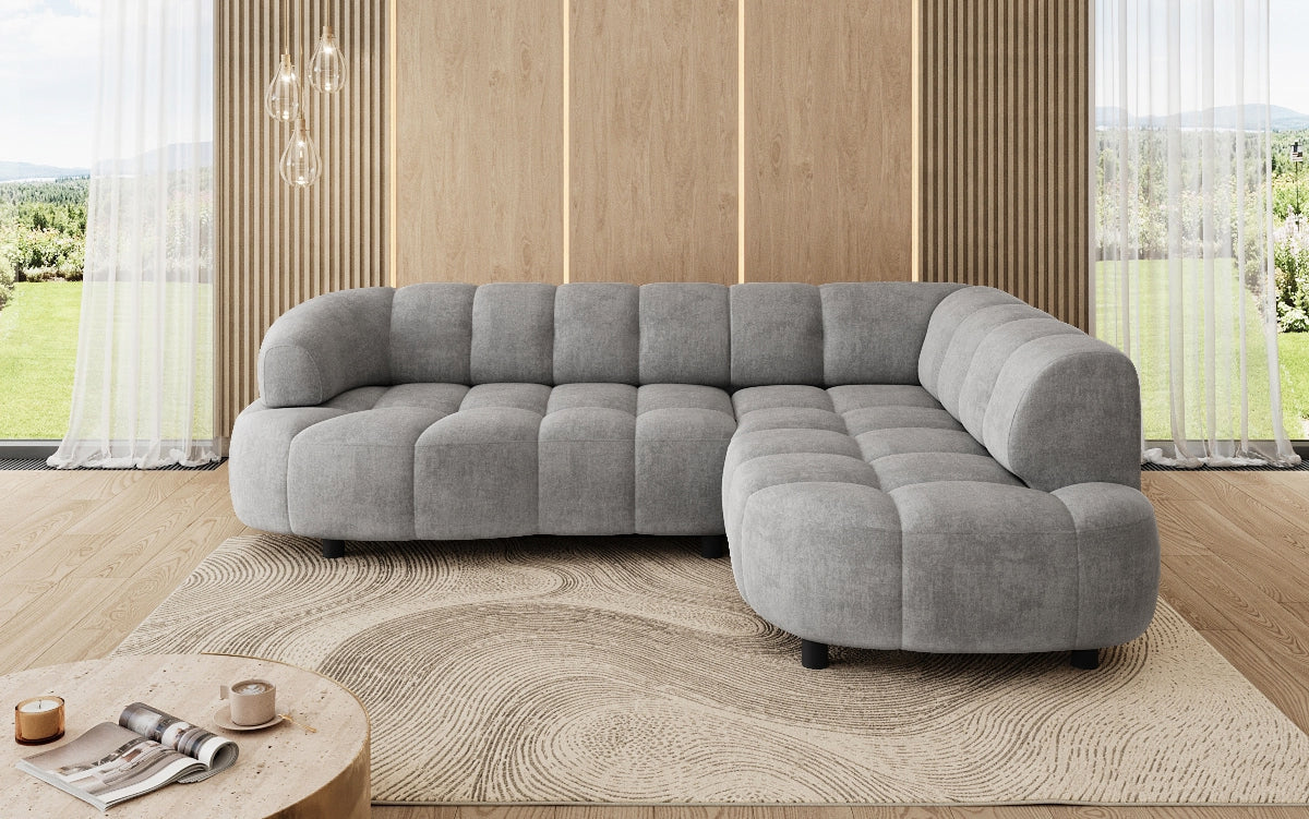 Designer Sofa Olivia Mini in Samt mit elektrischer Sitzerweiterung