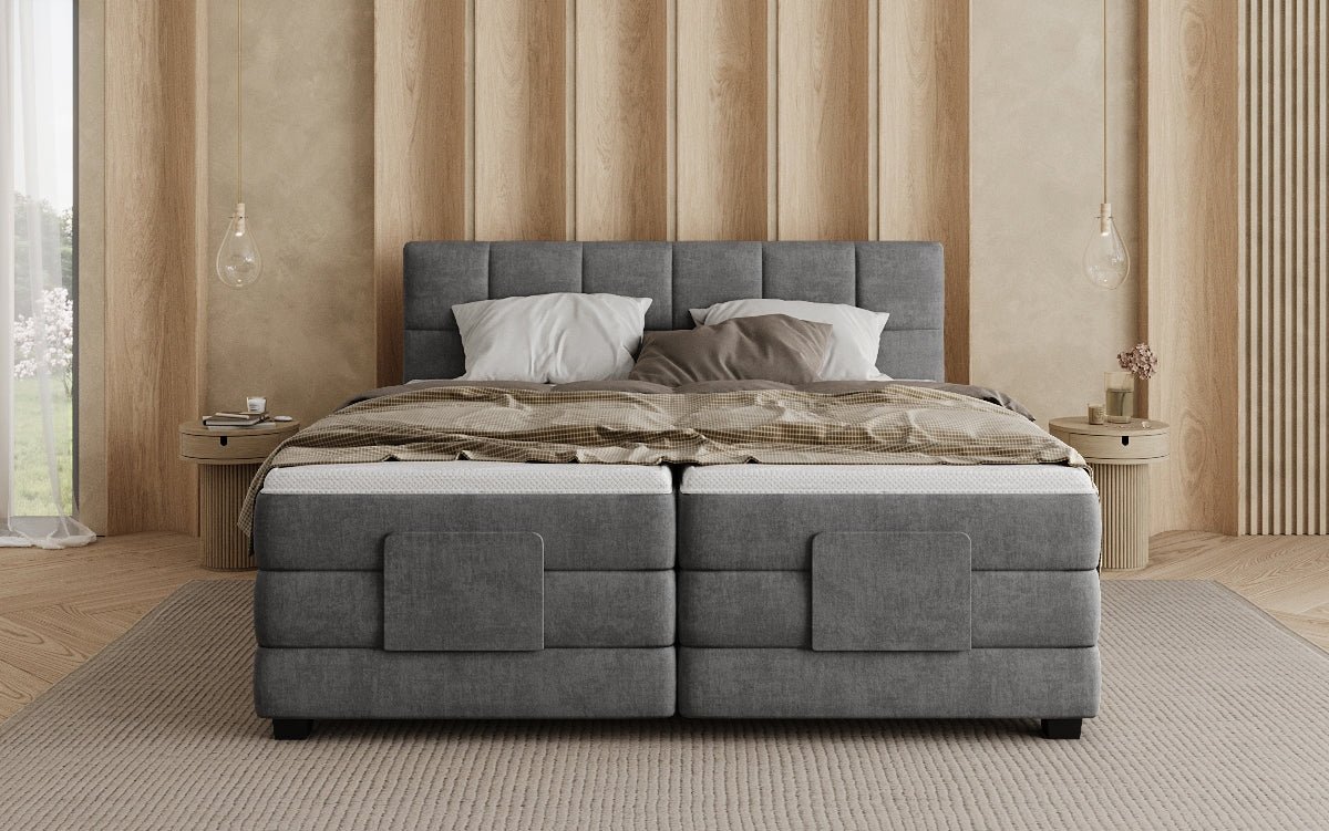 Boxspringbett Monaco - elektrisch verstellbar in Samt