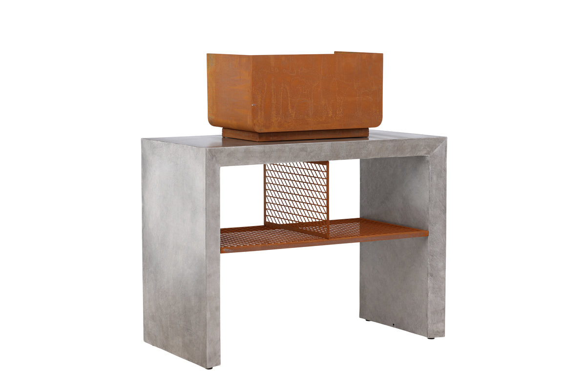 Outdoor Küche Sella - aus Aluminium in Hellgrau inklusive Grill