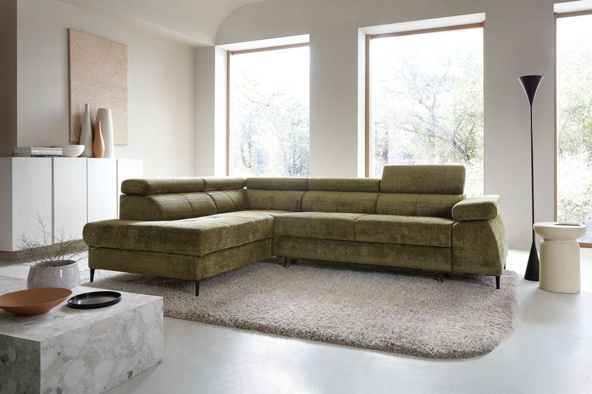 Designer Sofa Cordoba II mit Schlaf- und Klappfunktion
