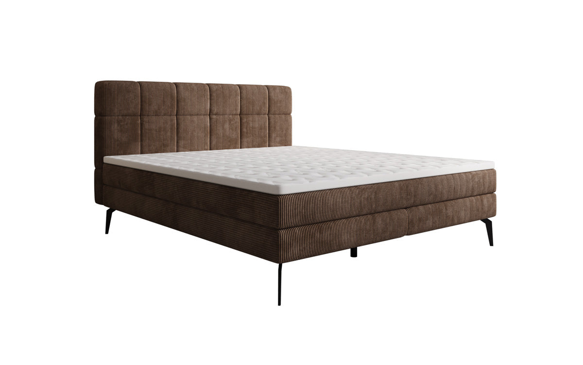 Boxspringbett Vera in Cord mit hohen Füßen