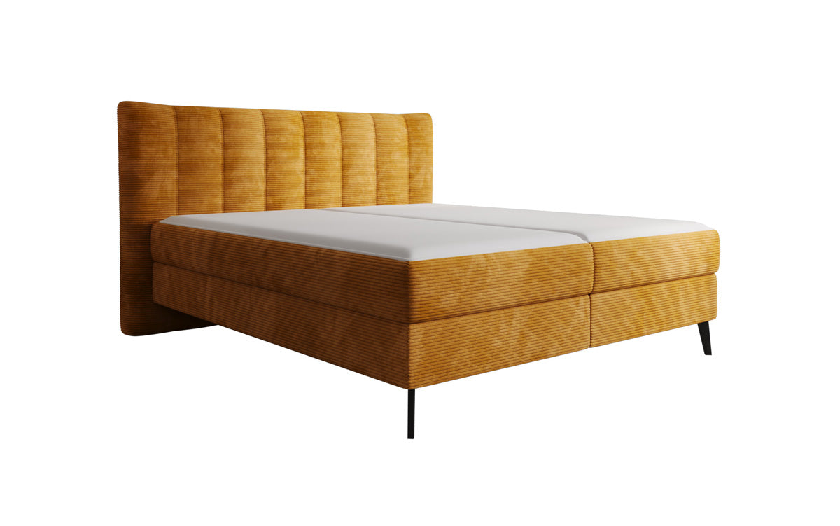 Boxspringbett Ines in Cord mit Stauraum
