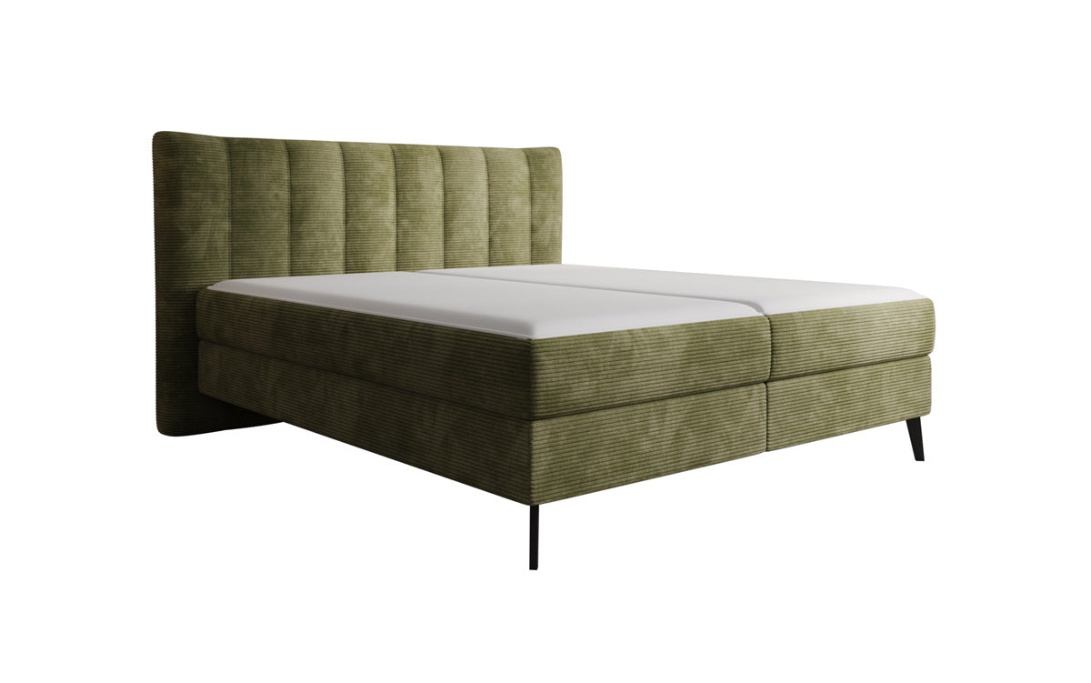 Boxspringbett Ines in Cord mit Stauraum