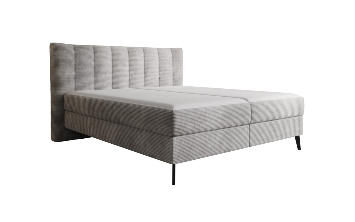 Boxspringbett Ines in Cord mit Stauraum