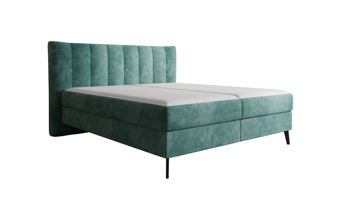 Boxspringbett Ines in Cord mit Stauraum