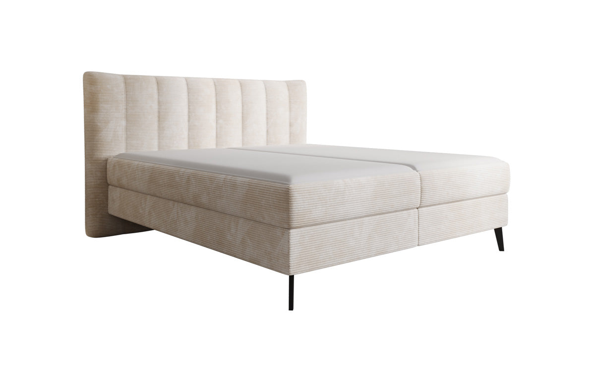Boxspringbett Ines in Cord mit Stauraum