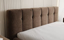 Designer Polsterbett Helena in Strukturstoff mit Stauraum