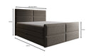 Boxspringbett Viola in Strukturstoff mit Stauraum