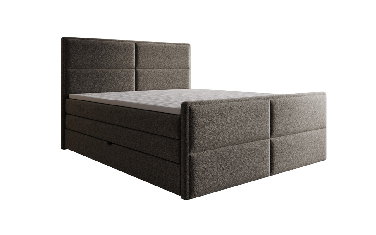 Boxspringbett Viola in Strukturstoff mit Stauraum