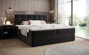 Boxspringbett Lux in Strukturstoff mit Stauraum