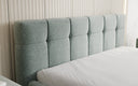 Designer Polsterbett Helena in Strukturstoff mit Stauraum