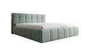 Designer Polsterbett Helena in Strukturstoff mit Stauraum