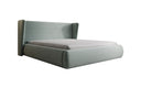 Designer Polsterbett Rosalie in Strukturstoff mit Stauraum